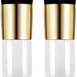 Khelni 2 Pieces Foundation Brush Chubby Makeup Brush Kabuki Makeup Brush Travel Powder Brush for Blending Liquid, Cream or Flawless Powder Cosmetics (white) image 1