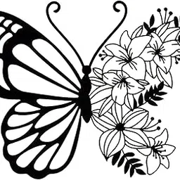 MERISHOPP Butterfly Decoration Wall Art Wall Sculpture for Birthday Garden and Living Room|Home & Garden|Home Dacor|Figurines image 1