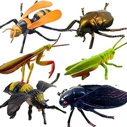 Mallexo Realistic Rubber Animal Insect Toys for Kids Set Big Size|Lizard Bugs Toy for Boys and Girls 6PCs Soft Butterfly, Reptile, Ant Figurine Animals Creature Figure Best Birthday Gift for Children-picture-11
