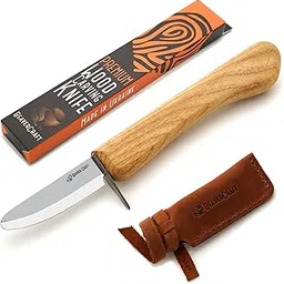 BeaverCraft Whittling Knife for Kids, Beginners - Safety Wood Carving Knife C1 Kid - Whittling Knives with Rounded Tip for Children, Entry-Level Carvers - Wood Carving Tools for Beginners, Boy Scout-picture-26