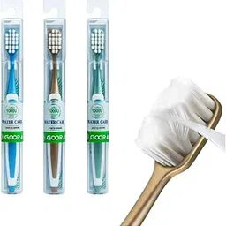 Wowthentic Gooral Toothbrush for Sensitive Gentle Sensitive Care Ultra Soft Bristles Manual Toothbrush For Adult, Toothbrush with Cover Case, Combo Pack Offer,Multicolor- 3Pcs-picture-59