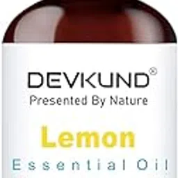 Devkund Presented By Nature Lemon Essential Oil for Skin, Hair, Cleaning & DIY - 100% Natural & Cold Pressed Oil - 30ml. image 1