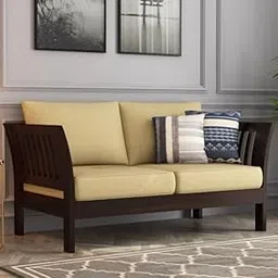 Devanshi Handicraft Solid sheesham Wood Wooden 2 Seater Sofa Set for Living Room - Sofa for Home with Cousins Seat - Couch for Home Furniture (Walnut Finish)-picture-45