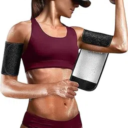 Arabest Arm Trimmers for Women - 1 Pair Sauna Sweat Arm Shaper Bands for Weight Loss Adjustable Arm Trainer Toner Sleeves for Sports Workout, One Size-picture-10