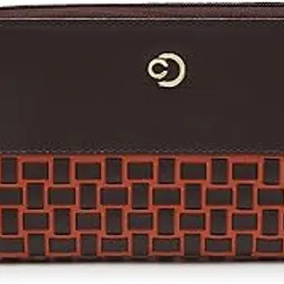 Zeta Zip Around Women's Wallet Large Chocolate Quilted-image-0