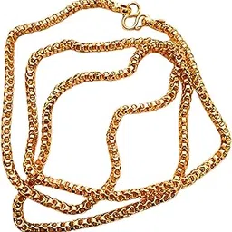 mjo fashions Gold Plated Chain for Men and Women | Gold chain for Men and Women for Everyday Wear | Stylish and Durable Copper 1Gram Gold Plated Chain-picture-38