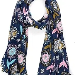 aqva Printed Cotton Scarf for Women, Lightweight Soft Scarves Stoles for Summer & Winter (Size: 43 X 75 Inches) image 1