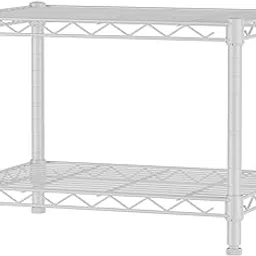 SINGAYE 2 Small Wire Shelves Garage Pantry Close Home Organizers and Storage Bathroom Shelf Laundry Room Organization Adjustable Book Metal Shelving Unit-image-10