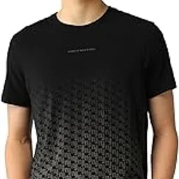 arrow New York Men's Black Graphic Printed Collarless Half Sleeve Casual Cotton Regular Fit T-Shirt-picture-13