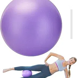 VAALZEE 9 Inch Pilates, Mini Exercise Yoga with Pump, Anti-Burst & Non-Slip Soft Workout for Core Training, Balance, Stability, Physical Therapy, Home Gym & Fitness (Pueple)-picture-41