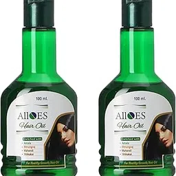 ALLOES Ayurveda Hair Oil with 15 Herbs | Made with the Goodness of Amla, Mehandi, Mahendi, Shikakai Bhringraj for deep & irritated scalp - 100ML X 2 Pcs-picture-31