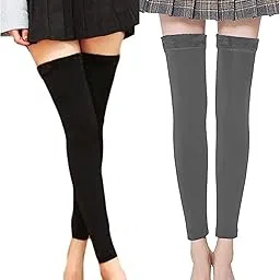 nesvib Women Men Warm Over Knee Winter Fleece Fur Leg Warmer Knee Warmer High Socks-picture-21