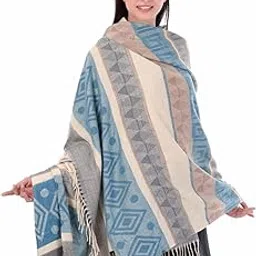 pick ur needs Premium Winter Woolen Shawl for Women | Soft & Warm Ethnic Design Stole with Tassels | Stylish Warm Wrap for Winter & Parties-picture-11