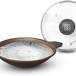 The Indus Valley Super Smooth Cast Iron Appam Pan/Appachatty/Chetty Pan/Appam Patra with Glass Lid | 22 Cm/8.7 Inch, 1.9Kg | Gas Compatible | Nonstick Pre-Seasoned Appam Pan, 100% Pure & Toxin-Free-picture-30