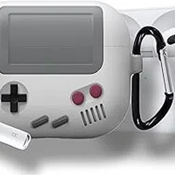 Meyaar Cute Silicone Case Compatible with Airpods 3rd Generation Case (2021), Two Part Design with Carabiner Hook, for Apple AirPods (3rd Generation) Case (Game Pad Gray)-picture-35