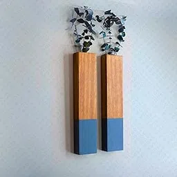 2-Pack Wood Wall Planters – Hanging Wood Plant Holders for Artificial Flowers, Rustic Wall Pocket Vases for Living Room, Bedroom Indoor Home Decor Wooden Wall Mounted Vases, (Black)-image-88