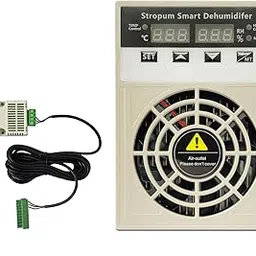 Stropum Automatic Small Dehumidifier for Electric Box,Storage Cabinet,Closet,Gun Safe Plant Grow Tent,110V/240V Mini Dehumidifier With Temperature Control Switch-image-39