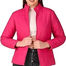 Girls and Women's Puffer Regular Jacket For Winter Wear | Hooded Neck | Full Sleeve | Zipper | Casual Jacket For Woman & Girl | Western Stylish Jacket For Women-image-3