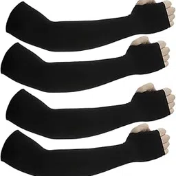 ZIBELL UV Protection Arm Sleeves with Thumb Hole, Pack of 4 for Men & Women, Sun Protection Sleeves for Running, Hand Cover for Bike Riding Nylon-picture-61