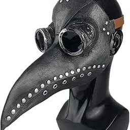 zudoo Long Nose Beak Face Cover, Large Lens Plague Doctor Face Cover for Party (b)-picture-26
