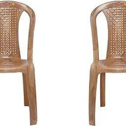 Prima Plastic Chair for Living Room | Set of 2 | Chair for Home, Living Room, Outdoor | Stackable Chair Without Arm | 100% Virgin Plastic | Chair 4021 (Sandalwood Colour)-picture-15