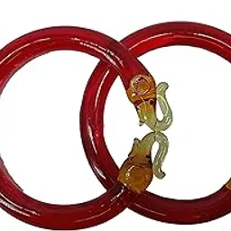 the golden cascade Red Elephant Design Glass Kada for Women | Fancy Glass Kada's for Girls & Ladies (Hathi)-picture-12