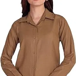 fnocks Women's Full Sleeve Work Shirt Cotton Blend Tunic Top Office Wear-picture-20