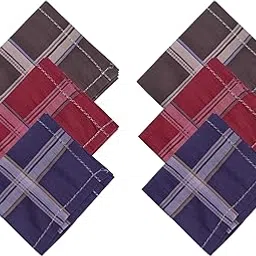 calixto Classic Elegance 100% Cotton Handkerchief Premium Everyday Essentials Hanky (Pack of 6) 5-picture-21