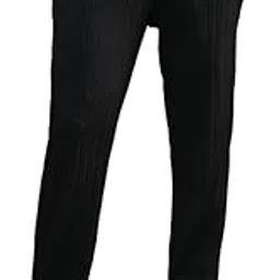 campus sutra Men Trousers | Mid-Rise, Italian-Fit | Button Closure, Straight Hem | Solid Textured | Woven Fabric for Casual Onyx Black-picture-11