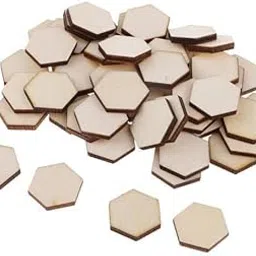 Enakshi® 3x54pc 1.8x1.8cm Wood Hexagon Crafts Cutout Shape Unfinished Wood Mosaic Tile |Crafts | Multi-Purpose Craft Supplies | Crafting Pieces | Wooden Pieces-picture-38