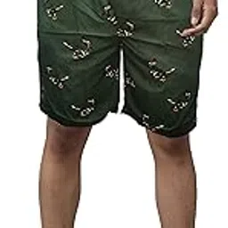 rj craze Relaxed Cotton Casual Elastic Shorts, Adjustable Button+Zip Pocket-picture-19