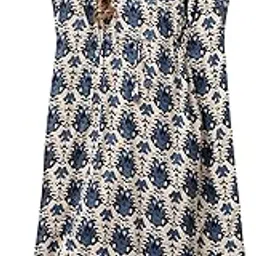 bc boston club Boston Club Women Printed Kaftan Maxi Pure Cotton Nightdress Blue-picture-68
