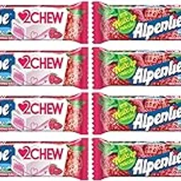 Alpenlebe 2 Chew Strawberry Flavour, 8pcs X 24.5gm (Imported)-picture-70