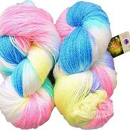 M.G ENTERPRISE Glow Knitting Yarn Wool, Blue Lily 200 GMS Woolen Crochet Yarn Thread. Best Used with Knitting Needles, Crochet Needles-NO Art-CJA-picture-12