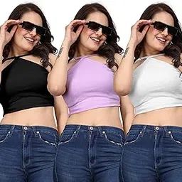 khodal Enterprises Women’s Casual Crop Tank | Modern Fit Sleeveless Top for Fashionable Look | Ideal for Office Casual, Travel and Summer Outfits|Pack of 1-picture-10