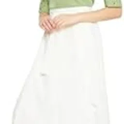n.h.k.a. Women Green & White Solid Top with Skirt-picture-13