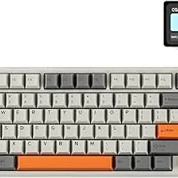 EPOMAKER RT85 Wireless Mechanical Keyboard with Joystick & DIY Screen, 8000mAh, BT/USB/2.4Ghz, Gasket, Hot-Swap, PBT Keycap, 75% Gaming Keyboard (Retro White, Creamy Jade)-picture-15