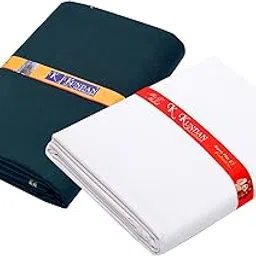 KUNDAN SULZ GWALIOR Men's Dark Blue Color Trouser Fabric & Self Design Pattern Plain White Color Shirt Fabric-picture-26