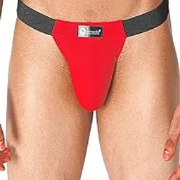 intimantic Men Solid Thong Brief 95% Cotton 5% Spandex Red-picture-19