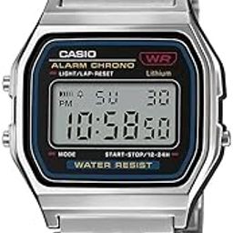 casio Vintage A159WA-N1DF Black Digital Dial Silver Stainless Steel Band D338-picture-10