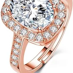 myki Star-kissed perfection Classic Crystal Clear Cubic Zircon Adjustable Ring For Women-picture-37