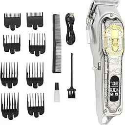 NIKAI NK-1982 Salon Series Professional Cordless Hair Clippers Electric Hair Cutter Machine Kit Wireless Hair Grooming Trimmers Set, Rechargeable Li-ion Battery 2000mAh 120 mins Runtime, Design F-image-51