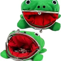 bestmaple Frog Wallet Anime Cartoon Wallet Coin Purse Manga Flannel Wallet Cute Funny Plush Toy, 2 Pack Anime Frog, Large, Frog Wallet-picture-25
