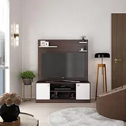 Grand furnish Engineering Wood New tv Units with Drawers Modern Look with Classic Design, Brown and White-image-6