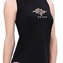 Women's Relaxed Fit Graphic Print Tank Top - Soft Cotton Blend Racerback Yoga Workout Sleeveless Shirt-image-52