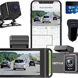 Trenzu 4K Dual Channel Dashboard Camera for Car | Front 4K + Rear 2.5K | 3" Display, 170° View, Parking Mode, Night Vision, Route Recorder | 2 Channel Dash cam for Cars with GPS | App Playback & Share-picture-41