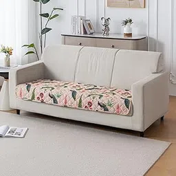 House of Quirk Printed Quilted Sofa Cover for 1/2/3/4 Seater – Anti-Slip, Washable Couch Protector Slipcover (Three Seater, Royal Peacock, 80x180 cm)-picture-15