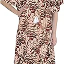 100% Cotton Kaftan for Women (one Size fits All) Beige Multicolor-image-19