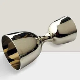 Akanksha Arts - Brass with Electro Plated Nickel Silver with Chrome Finish Peg Measure Cup, 30 ml / 60 ml-picture-12