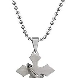 sullery Christmas Gift Lord Holy Jesus Cross Christ Crucifix Silver Stainless Steel 01 Necklace Pendant for Men and Women-picture-26